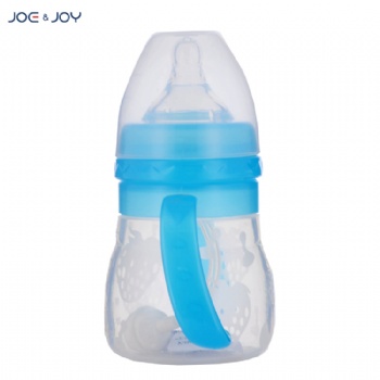 150ml wide neck silicone feeding bottle with handle