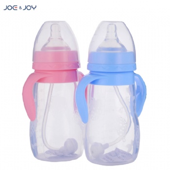240ml wide neck silicone feeding bottle with handle