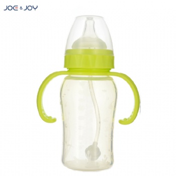 300ml wide neck silicone feeding bottle with handle