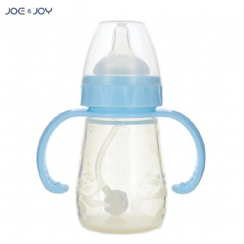 150ml wide neck silicone feeding bottle with handle