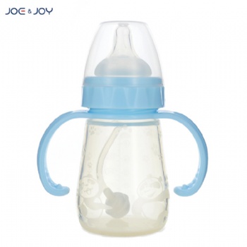 150ml wide neck silicone feeding bottle with handle