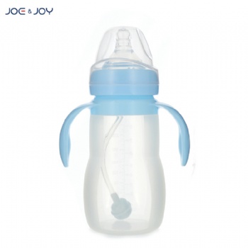 230ml wide neck silicone feeding bottle with handle