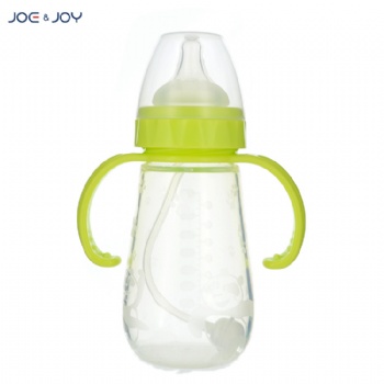 240ml wide neck silicone feeding bottle with handle