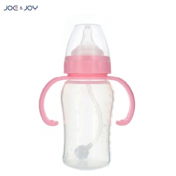 240ml wide neck silicone feeding bottle with handle