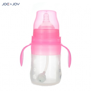 120ml wide neck silicone feeding bottle with handle