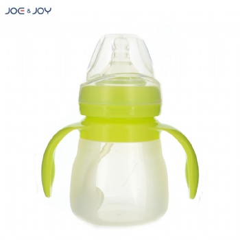 140ml wide neck silicone feeding bottle with handle
