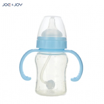 150ml wide neck silicone feeding bottle with handle