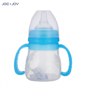 150ml wide neck silicone feeding bottle with handle