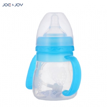 150ml wide neck silicone feeding bottle with handle