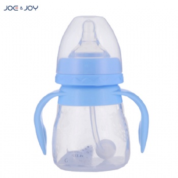 150ml wide neck silicone feeding bottle with handle