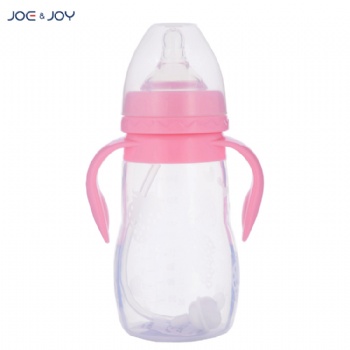 240ml wide neck silicone feeding bottle with handle