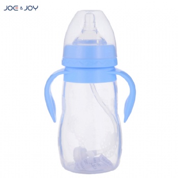 240ml wide neck silicone feeding bottle with handle