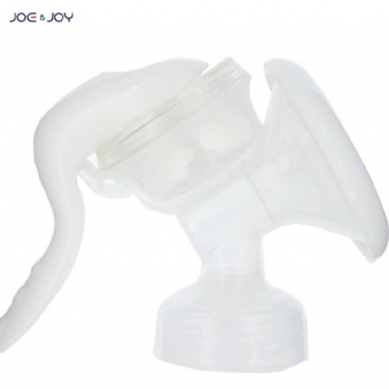 Manual breast pump with bottle