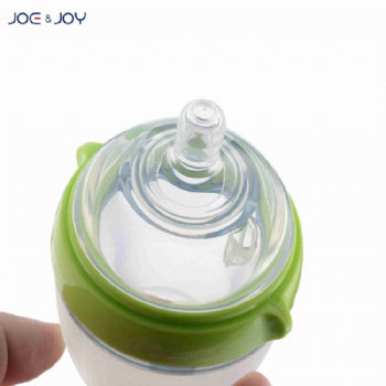 FDA 150ml Super Neck Squeeze Silicone Baby Bottle