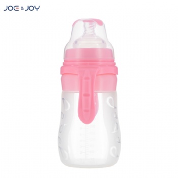 300ml wide neck silicone feeding bottle with handle