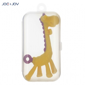 BPA Free Food Grade Toy Silicone Baby Teether 3D Giraffe Wholesale OEM