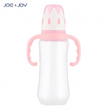 300ml PP standard neck feeding baby bottle with two colors cap