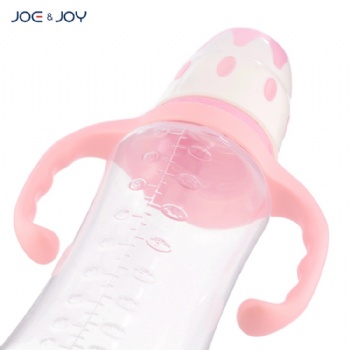 300ml PP standard neck feeding baby bottle with two colors cap