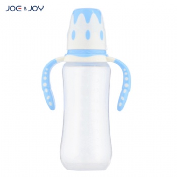 300ml PP standard neck feeding baby bottle with two colors cap