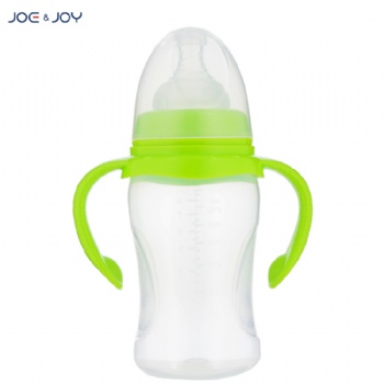 240ml wide neck plastic baby feeding bottle
