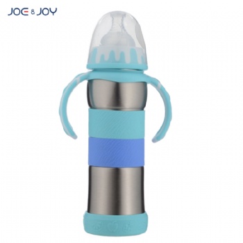 stainless steel metal sippy cup for babies thermos baby feeding bottle